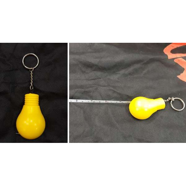 Gantungan Kunci Meteran Lampu / Keychain Lampu Key Chain Alat Pengukur 1 Meter Multifungsi Souvenir