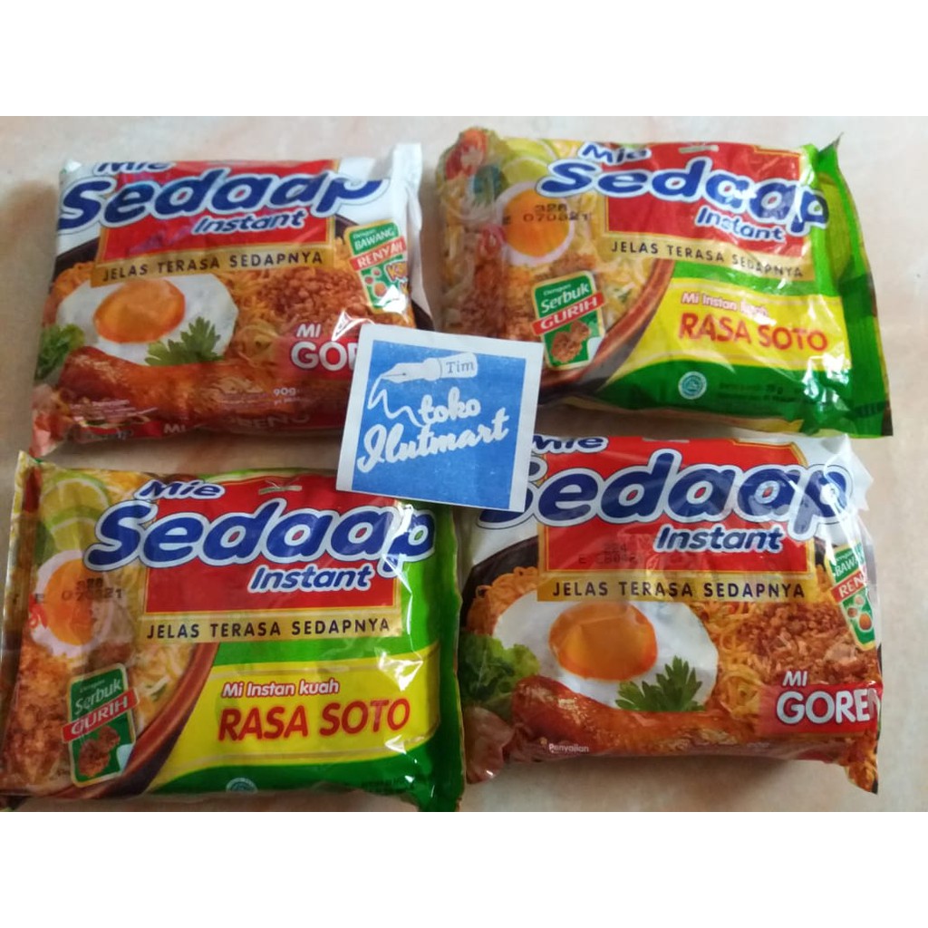 

MIE SEDAAP mi instan rasa soto dan goreng.isi 5pcs/10pcs