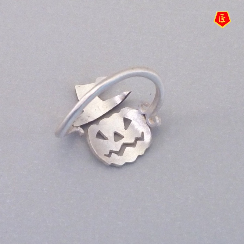 [Ready Stock]Creative Halloween Pumpkin Hat Ghost Ring