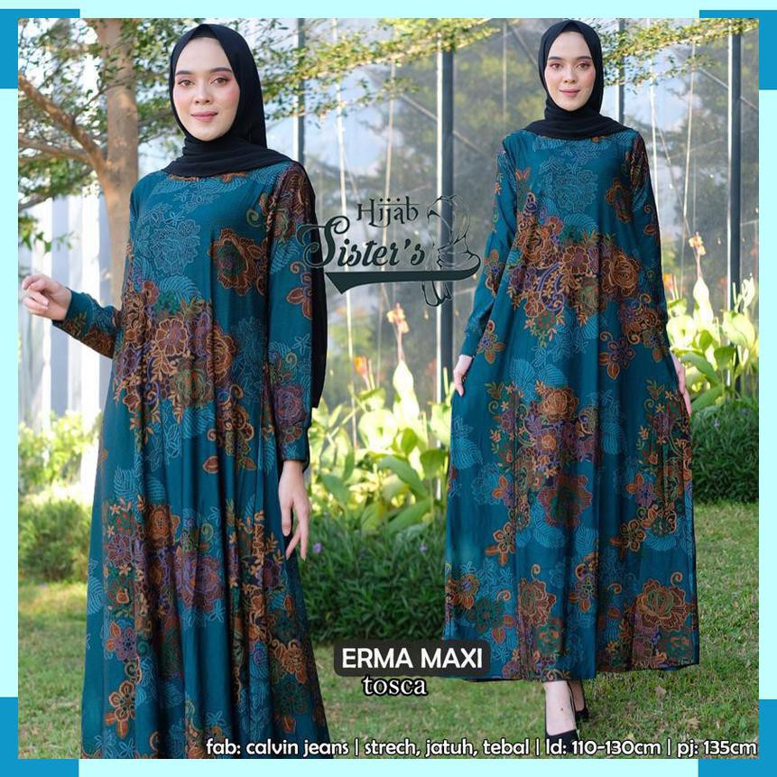 DRESS GAMIS. ERMA MAXY. FASHION MUSLIM WANITA. BY HIJAB SISTER'S