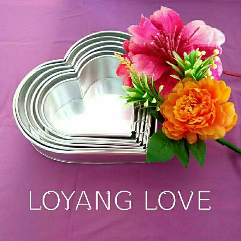 loyang love/hati bermacam ukuran 16cm 18cm 20cm 22cm 24cm 26cm