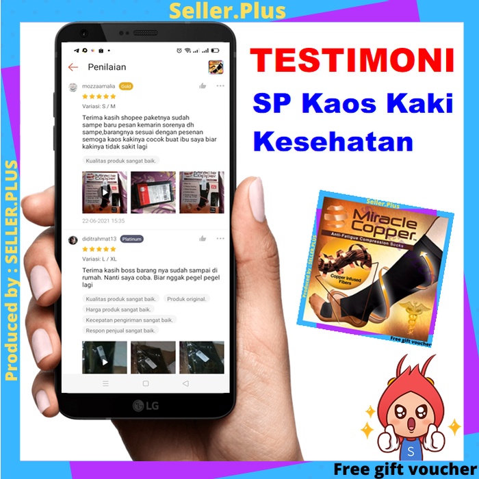 SP Kaos Kaki Kesehatan Wanita Panjang Terapi Anti Lelah Bengkak Bau Pereda Pegal Penghangat Nyaman-2