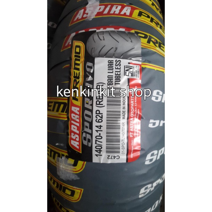 BAN ASPIRA PREMIO 140/70 - 14 /REAR /YAMAHA AEROX moto--1 Murah