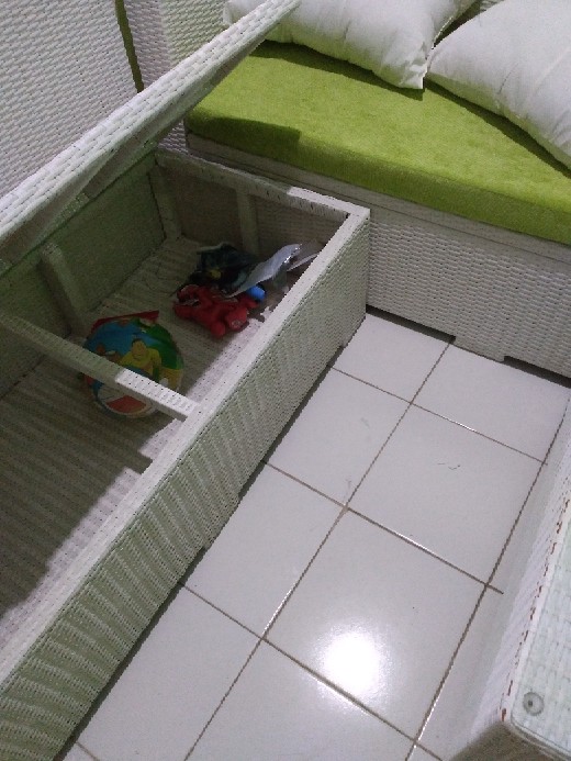 Set Sofa L Full Storage 250x180  Rotan Sintetis