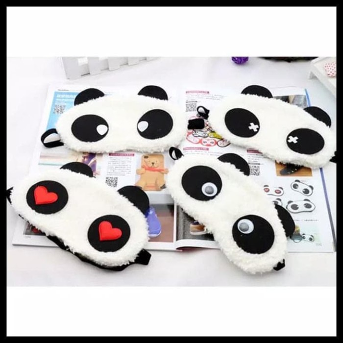 Masker Tidur Penutup Mata Tidur Panda Sleeping Eyes Sleep Mask Kacamata Tidur Penutup Mata Bulu Lembut