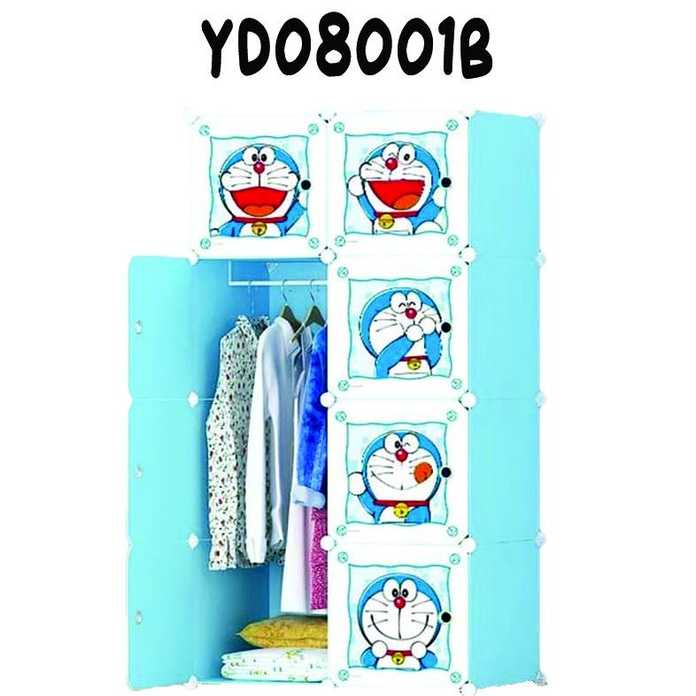 Turun Harga Lemari Pakaian 8 Pintu Motif Lemari Plastik 8 Susun/Lemari Plastik Portable Karakter ::.