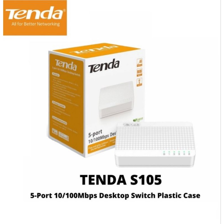 Tenda S105 Switch Hub 5 Port Ethernet Switch