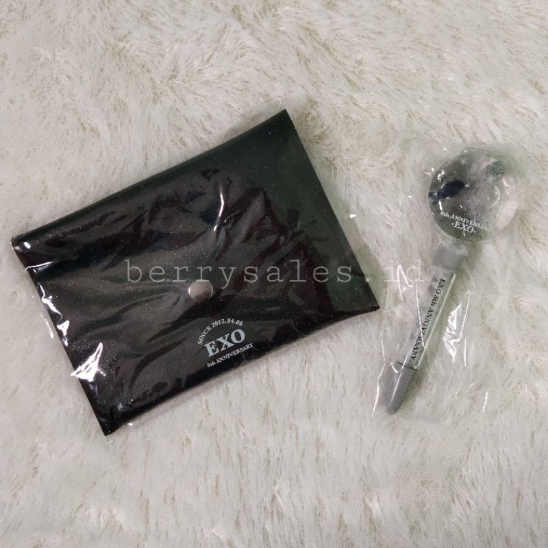 Ready Stock - Exo 8th Anniversary Official MD Merchandise Goods Pouch Waterball Pen Sehun