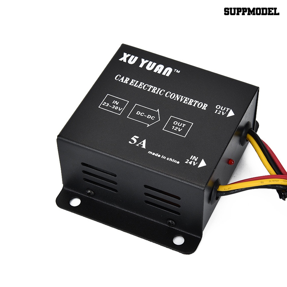 Adapter Konverter Power Supply Step Down 5A 24V Ke 12V Untuk Mobil