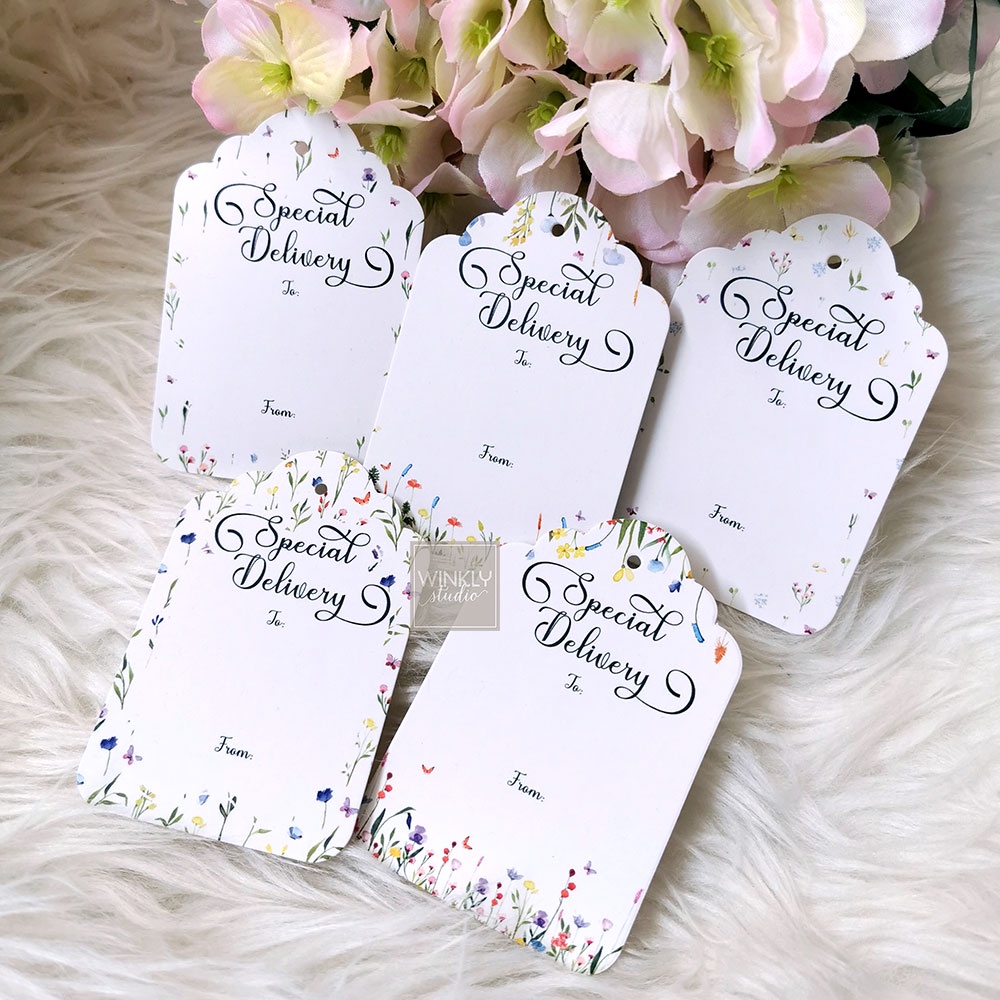 25pcs Hang Tag SPECIAL DELIVERY Hangtag Card Online Shop Mini Kartu Ucapan Olshop DELIVERY