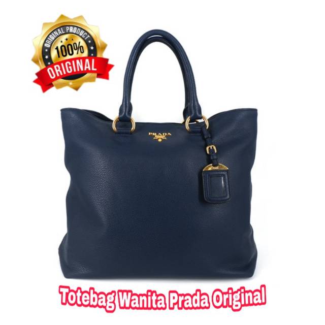 [Tas Branded] - Prada Vitello Pholenix Tote Baltico 100% Original