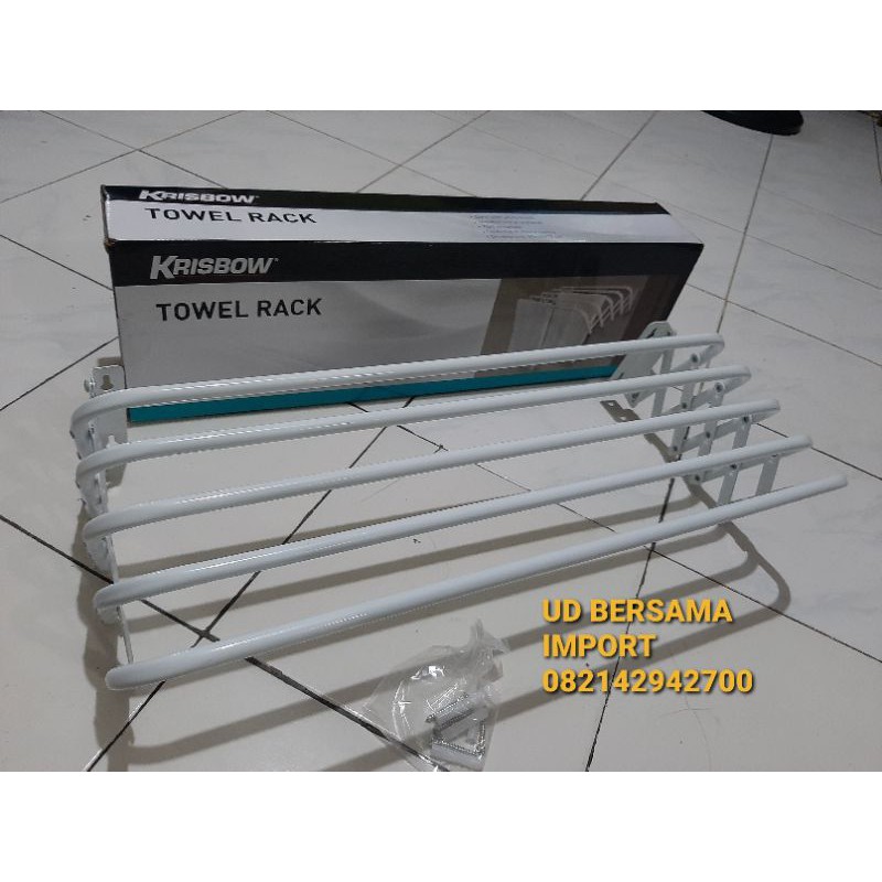 krisbow rak jemuran rak handuk dinding gantungan handuk towel rack hemat tempat