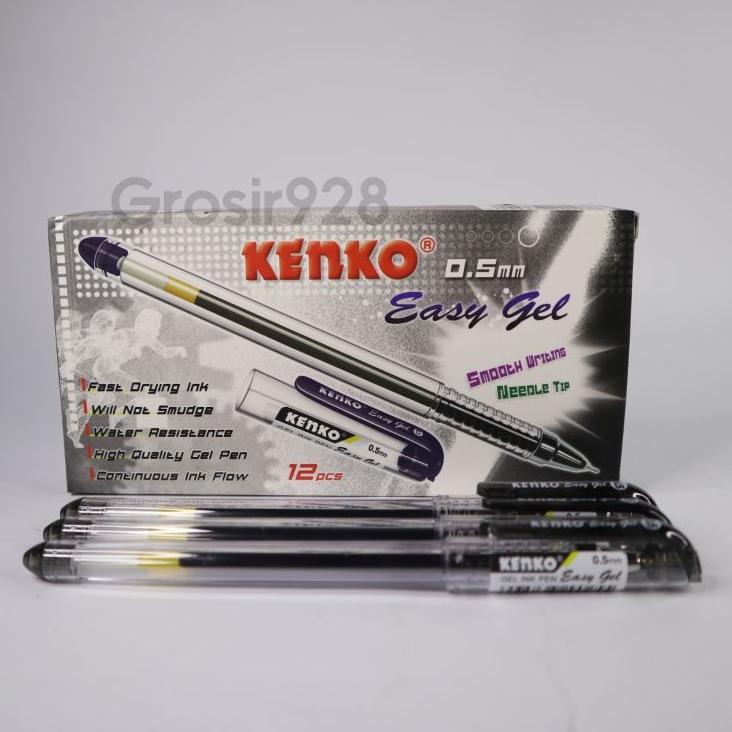 

Borong Hemat (Per 12) Pen Gel Easy Gel Kenko 0.5 mm / Pulpen Gel / Pena Gel