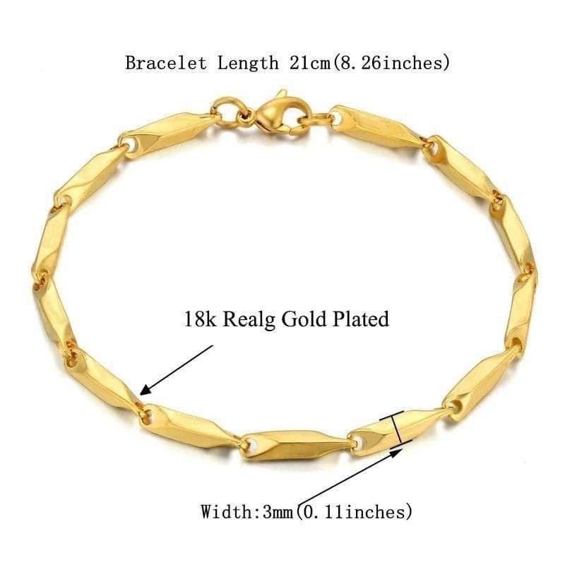 Gelang Tangan Model Motif Padi Gelang Tangan Pria Wanita Gelang Titanium AntiKarat