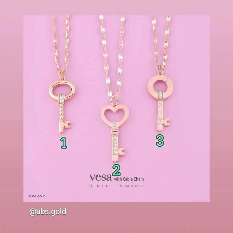 KALUNG LIONTIN KUNCI SERI VESA UBS KADAR 375/8 K