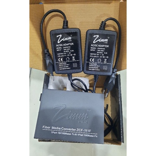 10/100Mbps A+B MEDIA CONVERTER SINGLE ZIMM LINK ZCF-111F