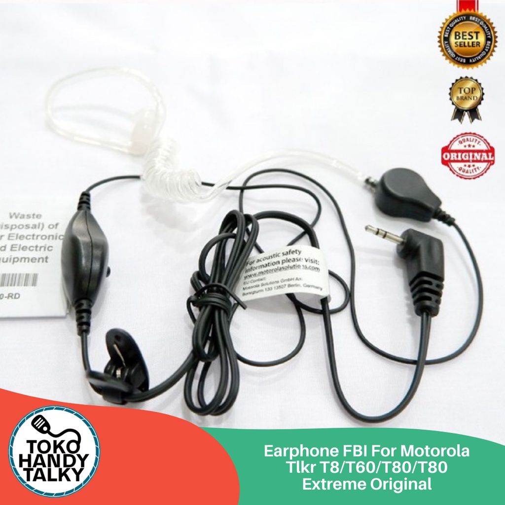 EARPHONE WALKIE TALKY FBI FOR MOTOROLA TLKR T8/T60/T80/T80EXTREME ORIGINAL NEW