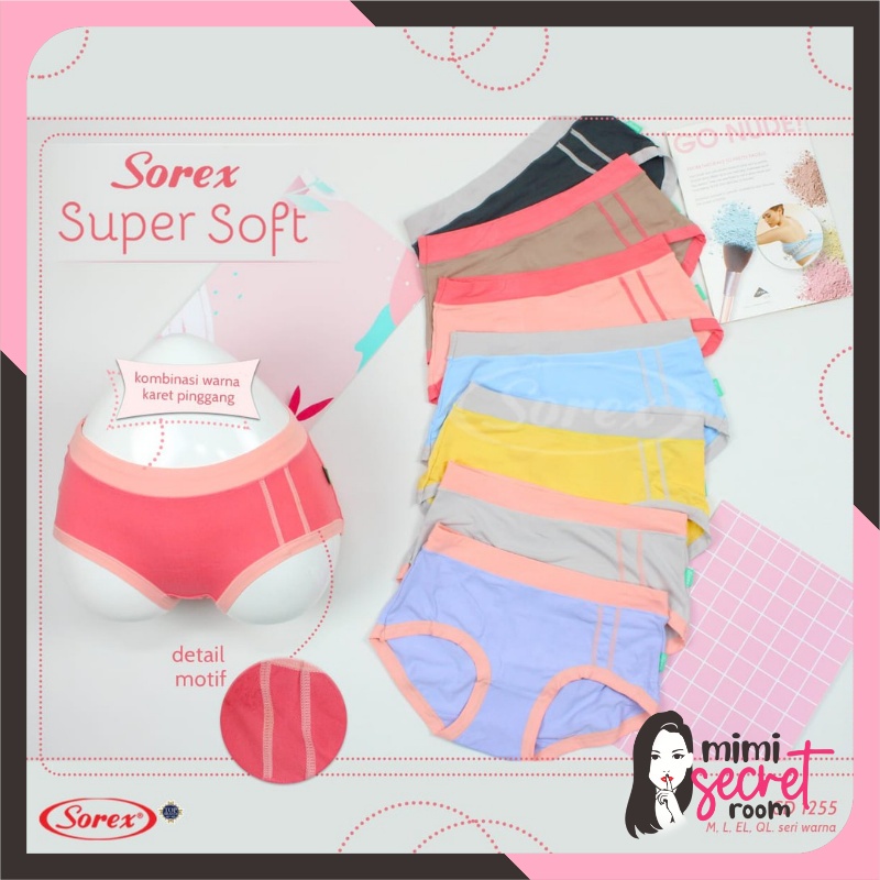 ❤ MIMI ❤ Sorex 1255 CD Celana Dalam Wanita Super Soft M-XXL LP 52-110CM