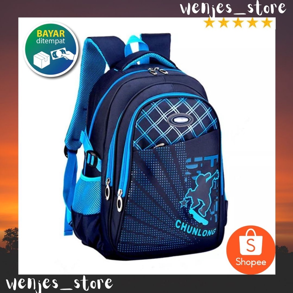 TAS RANSEL ANAK TAS RANSEL ANAK SEKOLAH TK SD TAS RANSEL LEOPARD CHUNGLONG