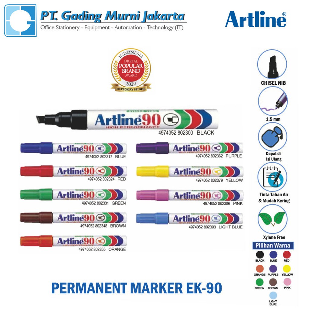 

SPIDOL PERMANENT MARKER ARTLINE EK-90