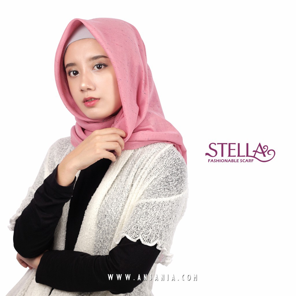 Jilbab / Hijab ANSANIA SAUDIA Rawis Segiempat / Square / Katun Premium STELLA