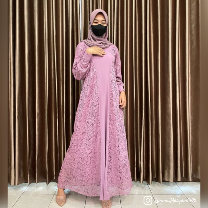 Gamis Brukat murah | gamis kondangan | baju brukat