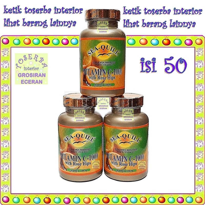 Sea Quill Vitamin C 1000 isi 50 - Sea Quill Vitamin C1000 isi 30 - Distributor Sea Quill - Grosir