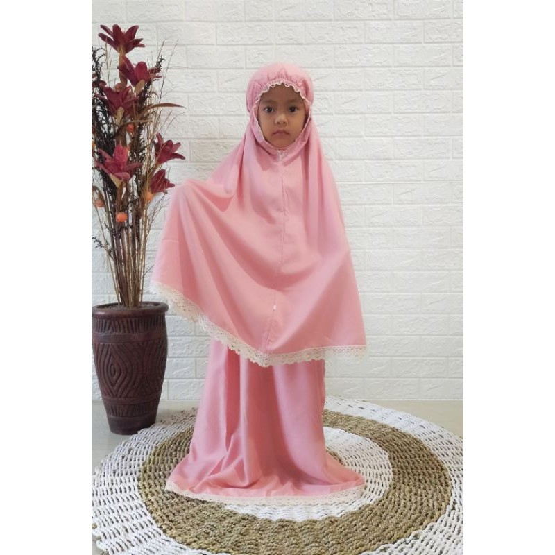 MUKENA ANAK RAYON RENDA USIA 2,5 - 7 TAHUN