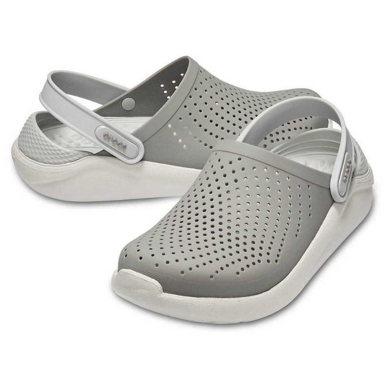 SANDAL CROCS LITERIDE FULL GREY MEN WOMEN UNISEX CLOG / Sandal Dokter perawat rumah sakit