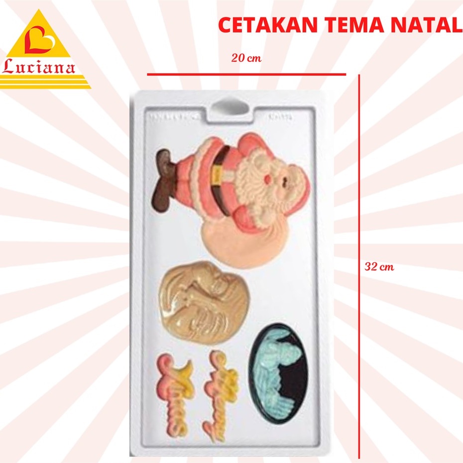 CETAKAN COKLAT NATAL PASKAH SANTA CLAUS POHON NATAL