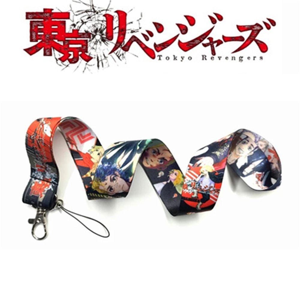 QUINTON Creative Tokyo Revengers Lanyards Phone Accessories Phone Hang Rope Phone Ribbon Key Ring Holder Fans Gift Phone Lanyard Strap Name Tag Holder ID Badge Holder Straps Keychain Neck Straps