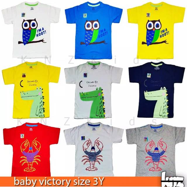 Grosir kaos baby victory minimal pembelian satu lusin