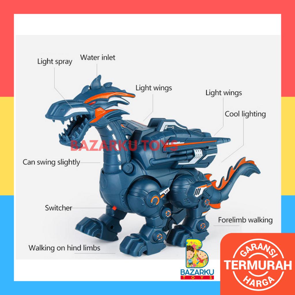 Spray Dragon Mainan Robot Dinosaurus Mainan Dinosaurus Mainan Robot Anak Mainan Anak Laki Laki