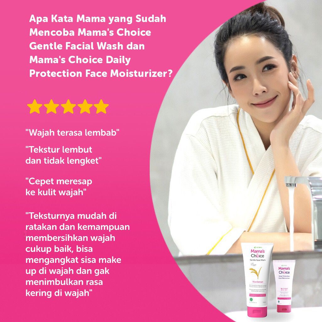 MAMA'S CHOICE 2IN1 FACE CARE / FACE WASH / FACE MOISTURIZER / GLOW KIT / PERAWATAN WAJAH UNTUK IBU HAMIL DAN MENYUSUI