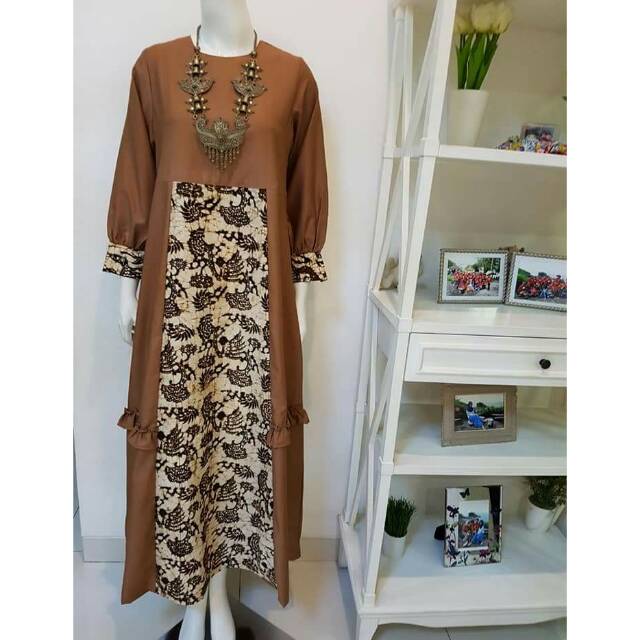 Gamis Kombinasi batik by edness kayla