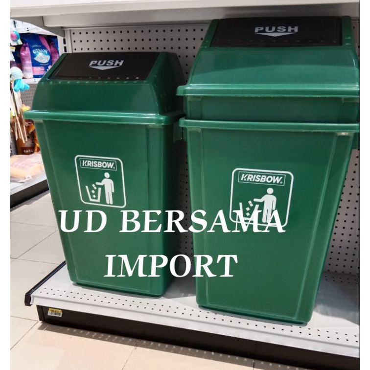 Tempat Sampah 58L Plastik Outdoor Tutup Ayun/Dustbin/Kantong Sampah