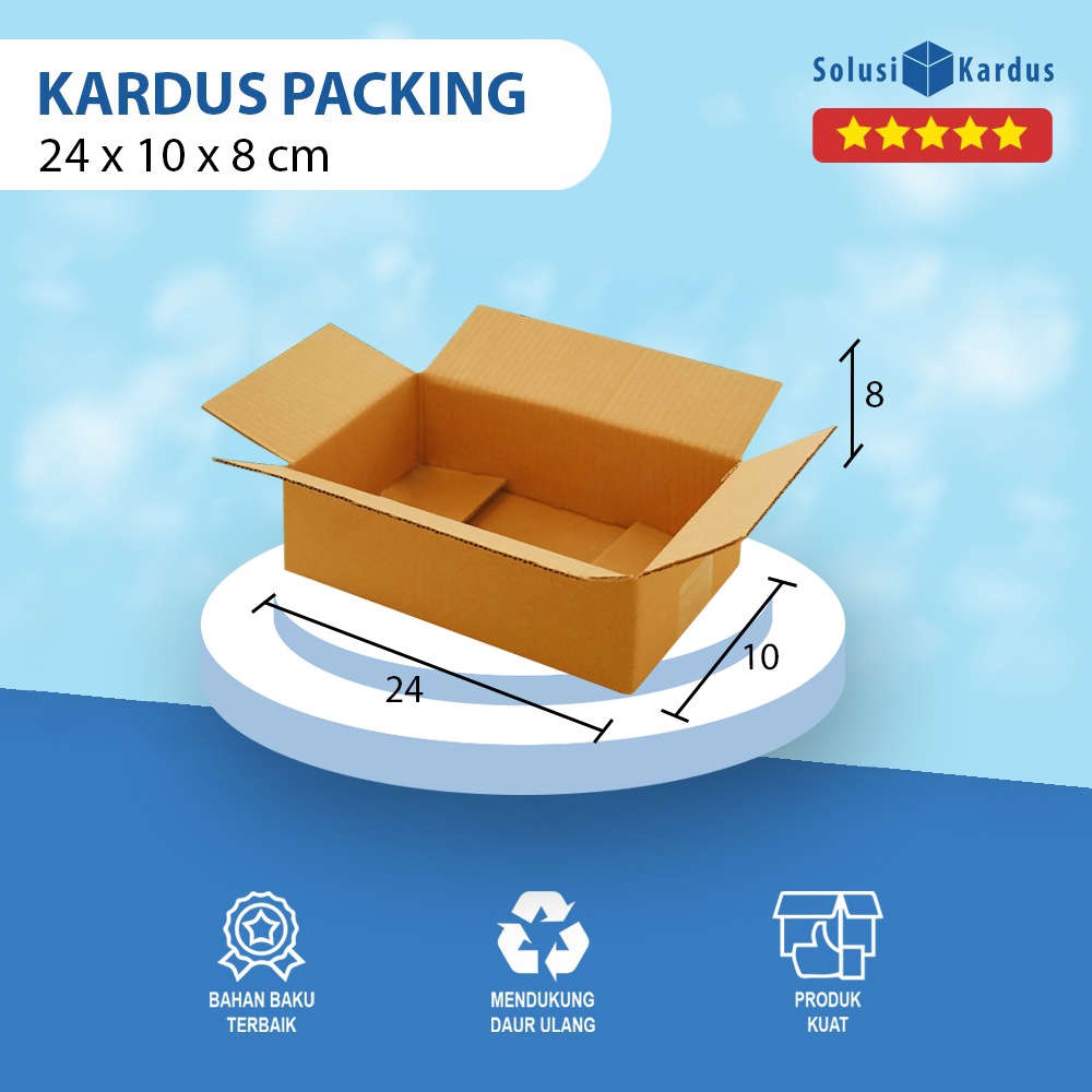 

Box | Dus | Kotak | Kemasan Packing | Karton | Kardus Polos 24x10x8