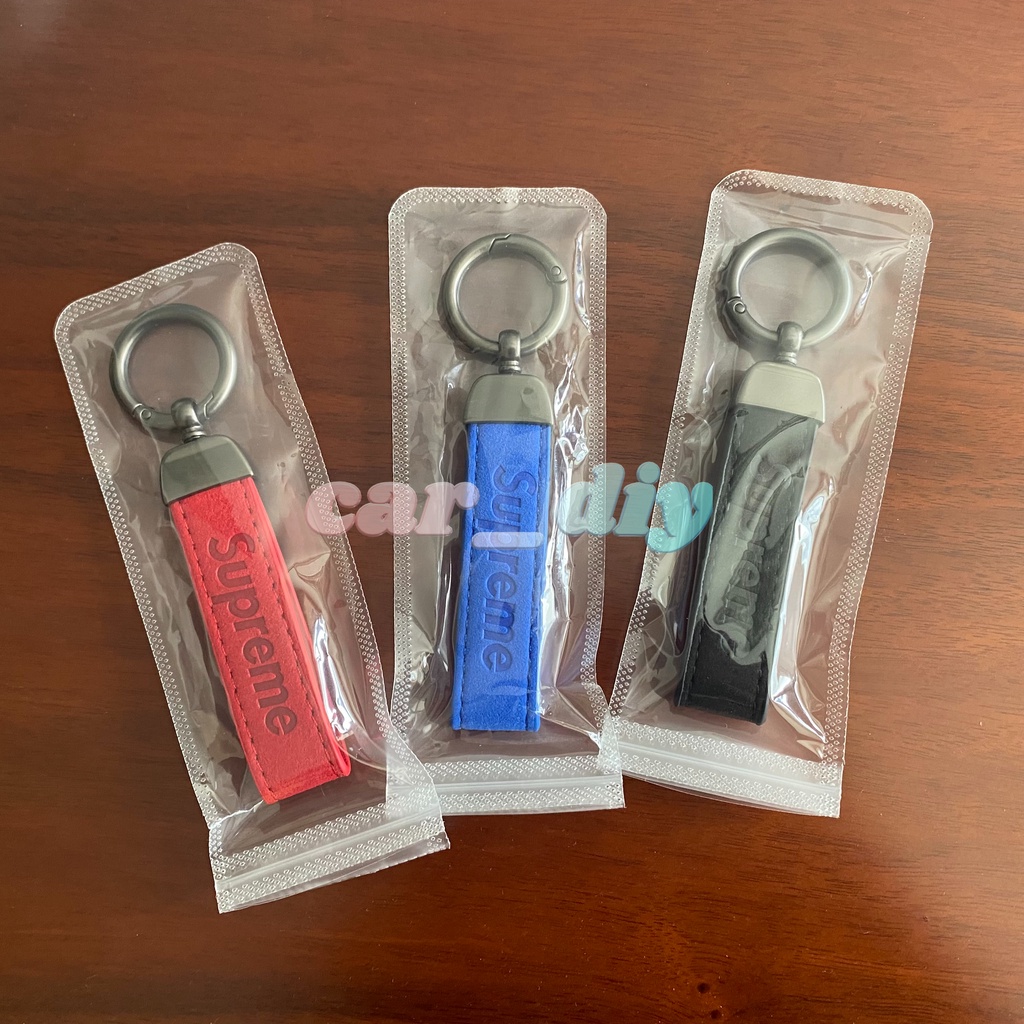 2022 Tali Lanyard Gantungan Kunci Mobil Bahan Kulit Asli Dengan Gesper Metal Bentuk Kotak