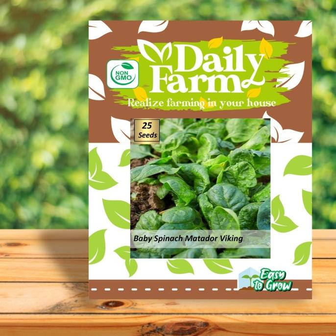 Daily Farm - Benih Sayur Baby Spinach Matador Viking - Bayam Hijau