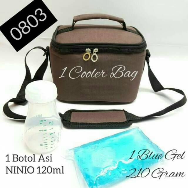 Cooler Bag Mini + 1Btl asi ninio +1 Blue gel 0803/Tas asi paket Rika 0803 s1