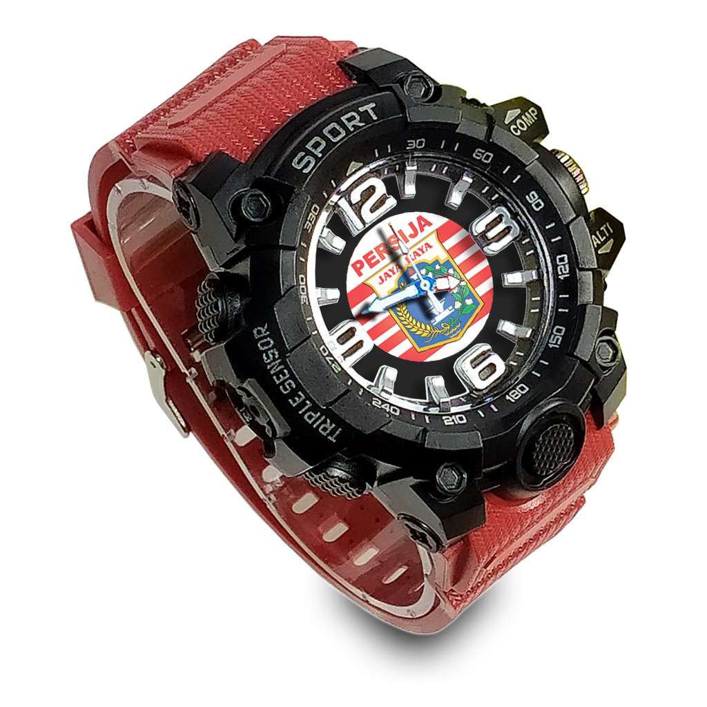 Jam Tangan Custom PERSIJA Ruber- Water Resistant