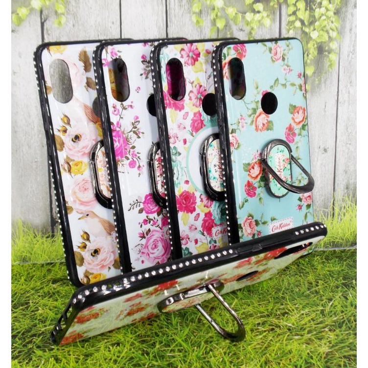 Softcase Motif Flower CK + Ring Stand Oval For Samsung/Oppo/Vivo/Xiaomi