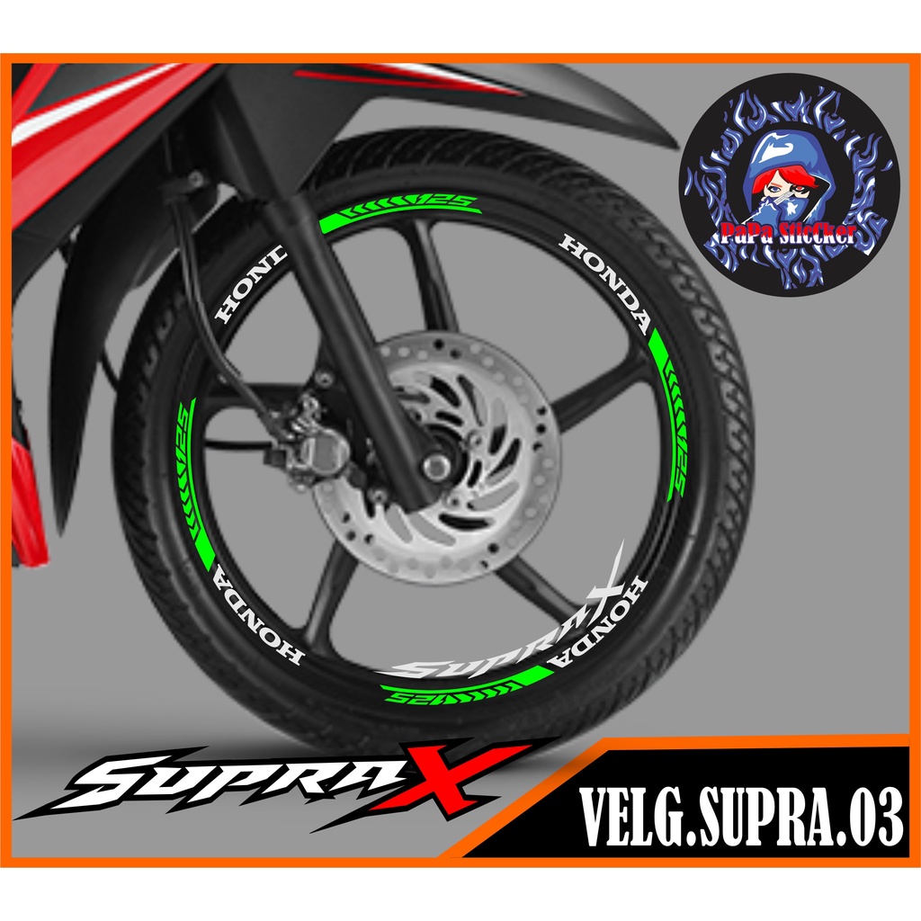 STIKER VELG SUPRA CUTTING STICKER VELG SUPRA CUTTING VARIASI HONDA SUPRA LIS BAN/VELG 03