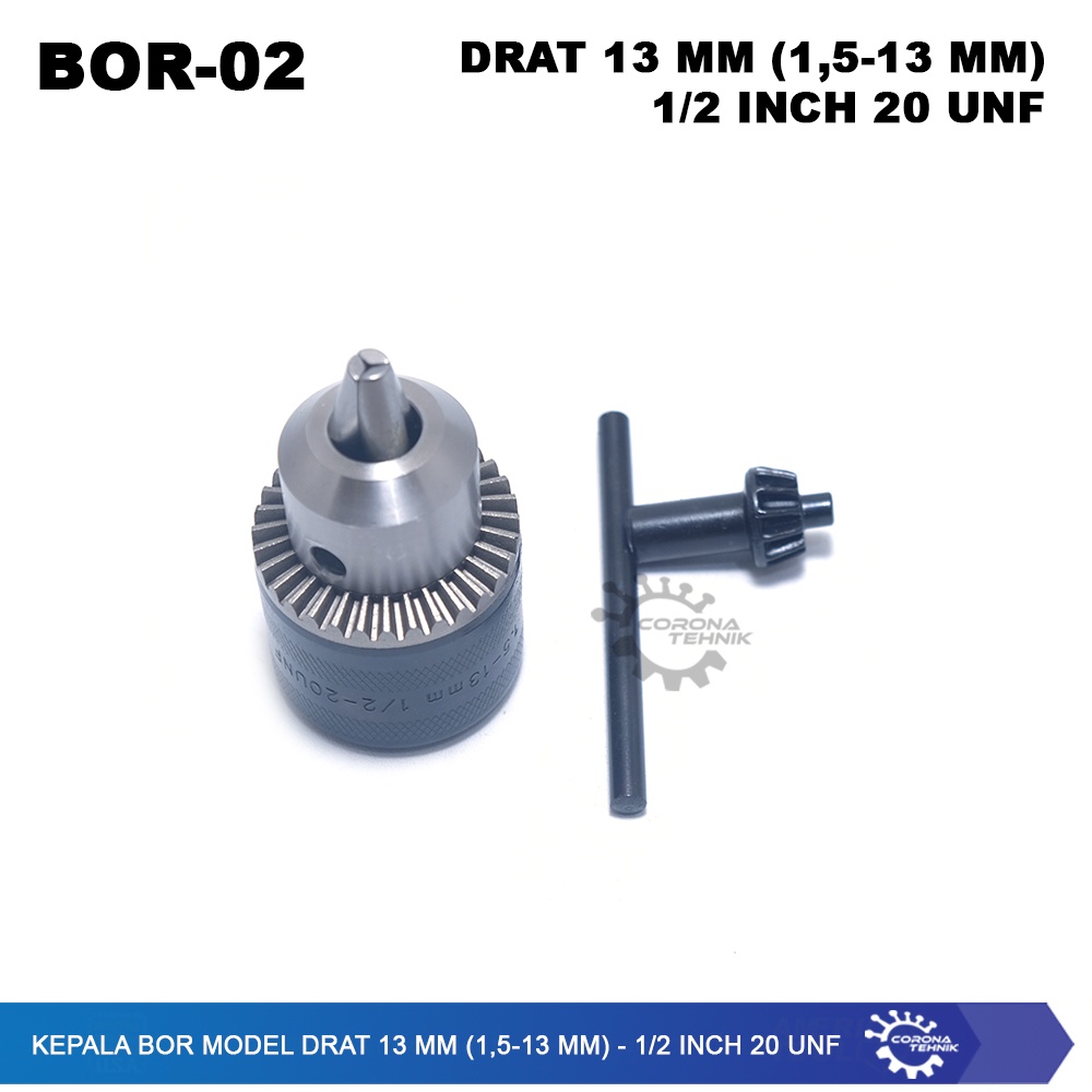 20 UNF - Kepala Bor Model DRAT 13 mm (1,5-13 mm) - 1/2 Inch