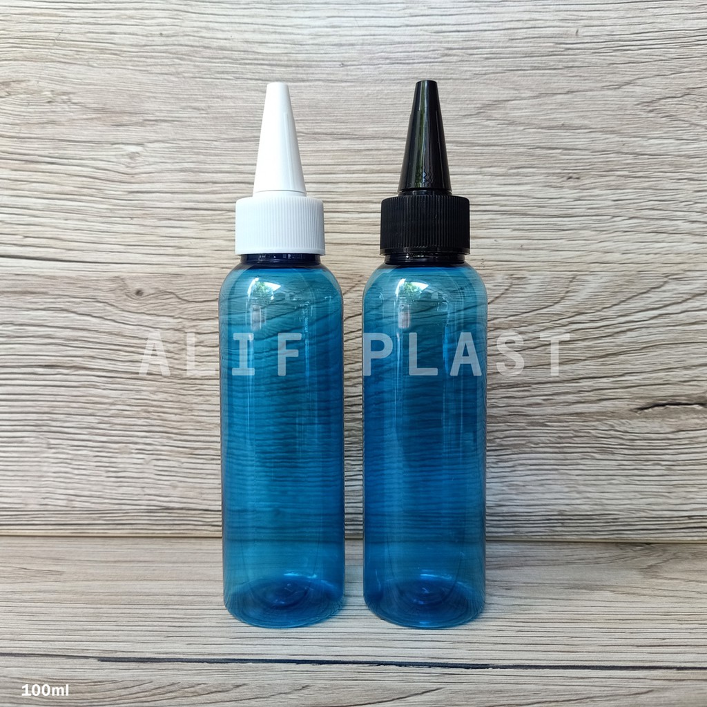 BOTOL PET 100 ML BIRU TUTUP LANCIP
