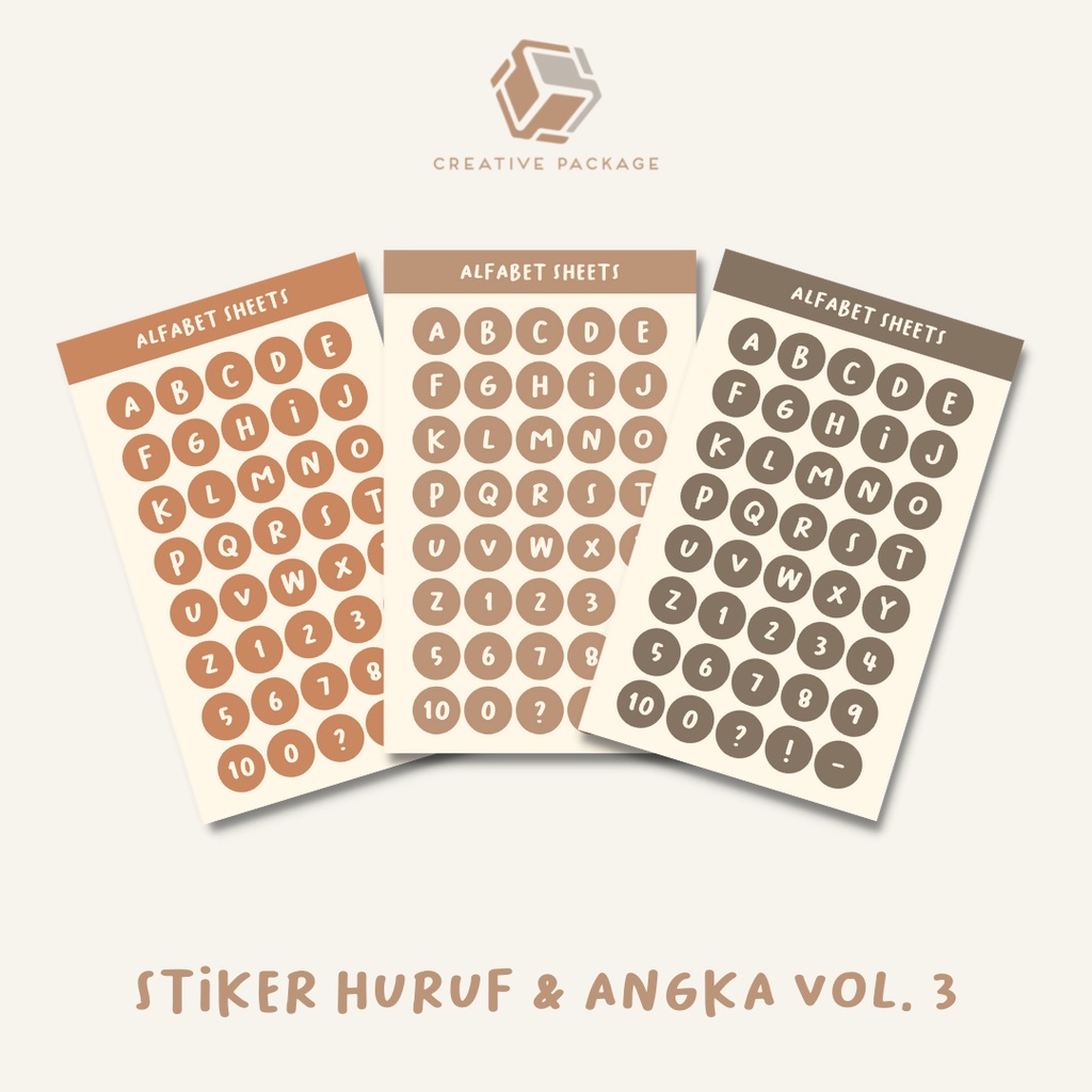 Jual Stiker Huruf Aesthetic Vol. 3 Sticker Aesthetic Sticker Pack