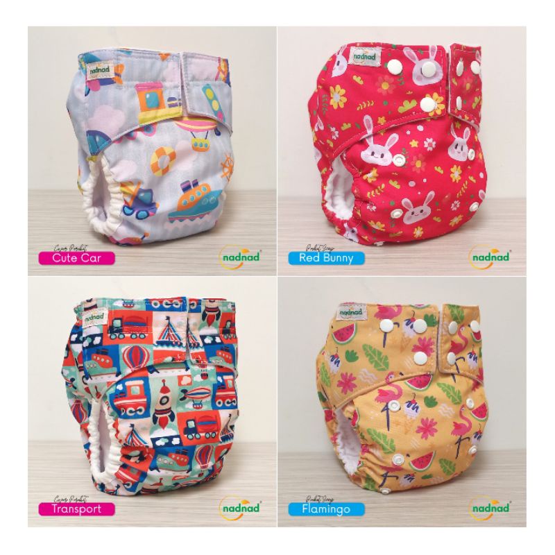 Promo kado newborn hampers Clodi Nadnad mix 4biji+insertnya new born bayi baby baru lahir popok pemp