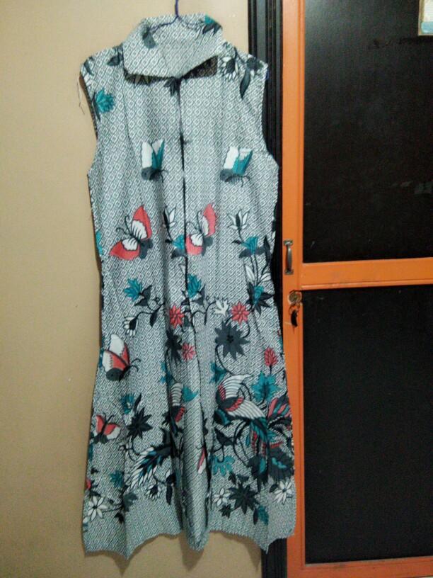 Batik Couple Keluarga Sania Ruffle Ori Ndoro Jowi Dnt Motif Kupu Kupu