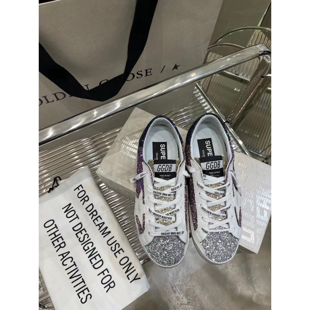 Golden Goose Histar Gold Goose Platform Dirty Shoes