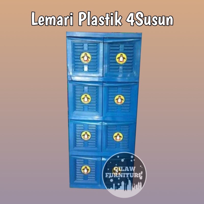 lemari baju pakaian plastik 4susun dan 3susun jumbo multi club PH4/PH3